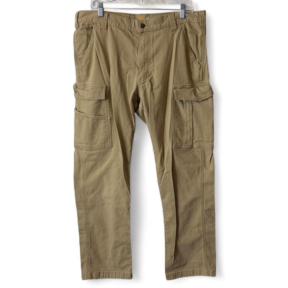 Carhartt Khaki Beige Relaxed Fit Cargo Pants, Men's Size 36X32